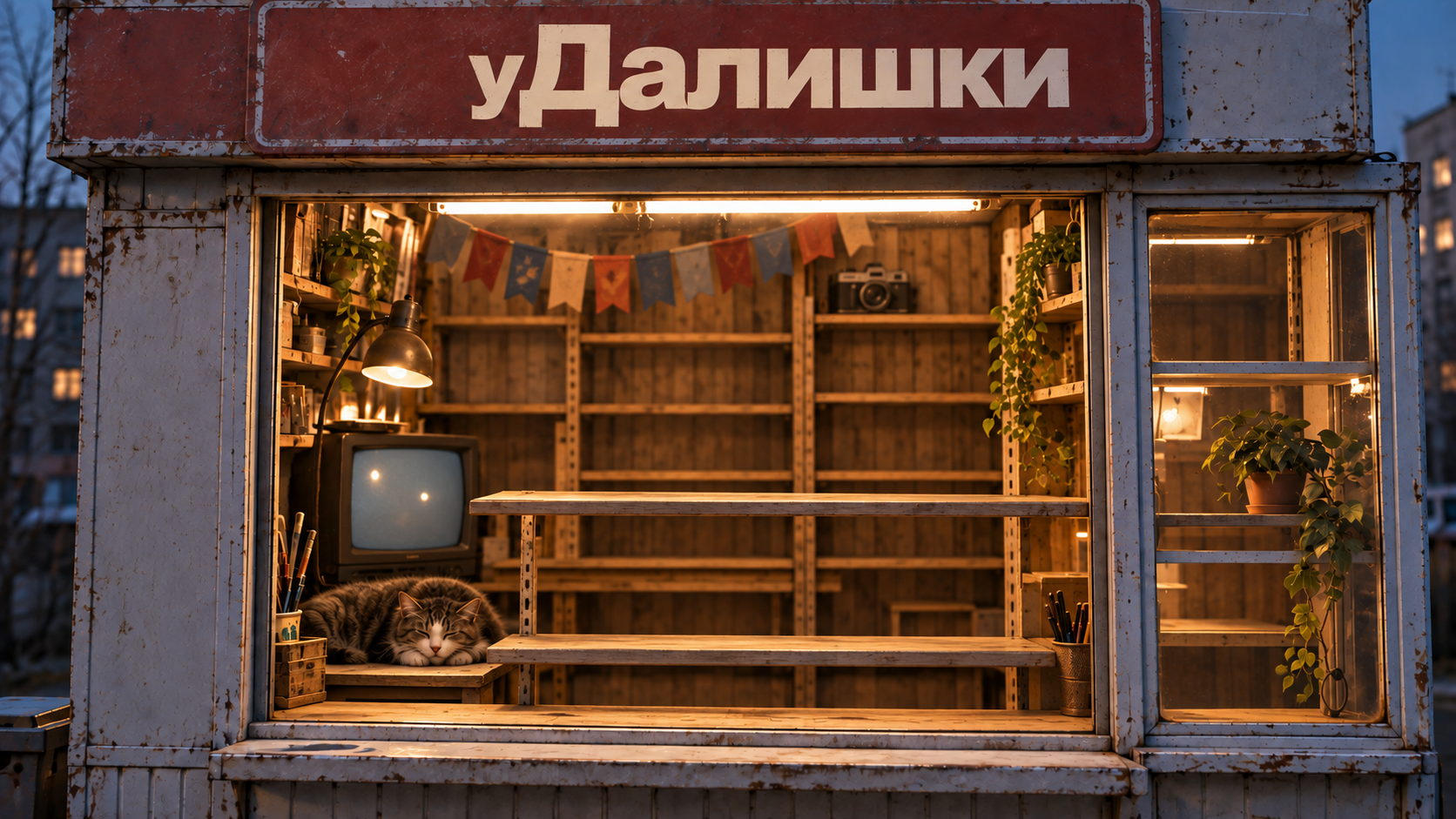 Тёплая витрина ларька уДалишки